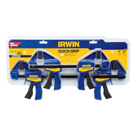 Irwin MINI BAR CLAMP 6&12"" 4PK 1964748